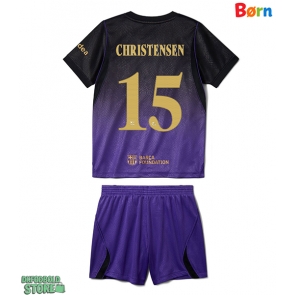Barcelona Andreas Christensen #15 Replika Babytøj Udebanesæt Børn 2026-27 Kortærmet (+ Korte bukser)